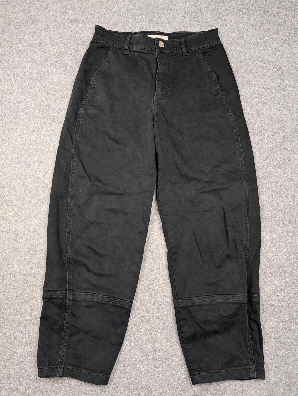 Everlane Pants Womens 4 Black Twill Chino Tapered Relaxed Stretch Pockets Casual